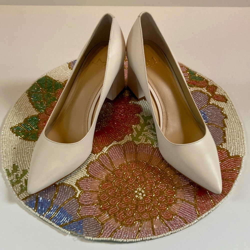 Marc Fisher Zala Block Heels in White